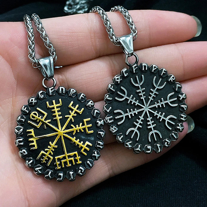 WorldNorse Klassische Odin Wikinger Kompass Rune Halskette