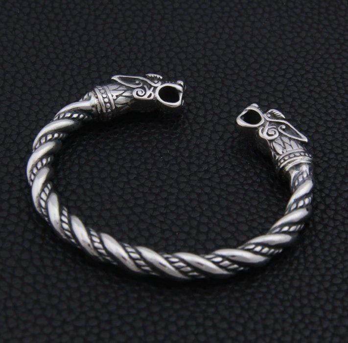 WorldNorse Nordisches Armband mit Doppelkopf-Drachen