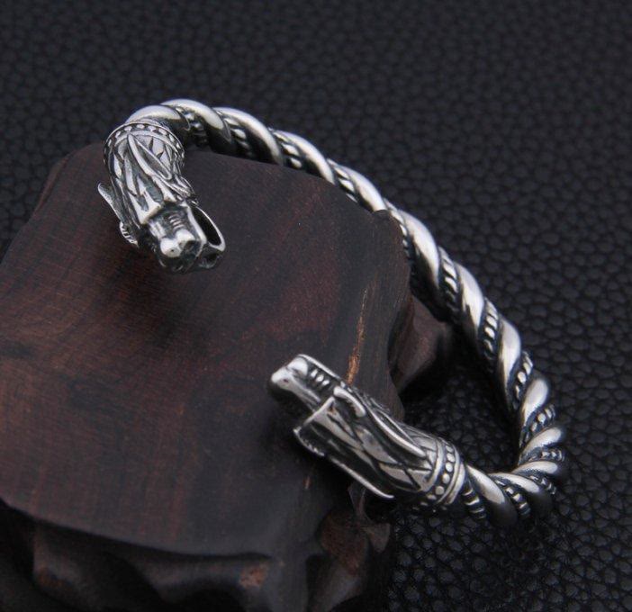 WorldNorse Nordisches Armband mit Doppelkopf-Drachen