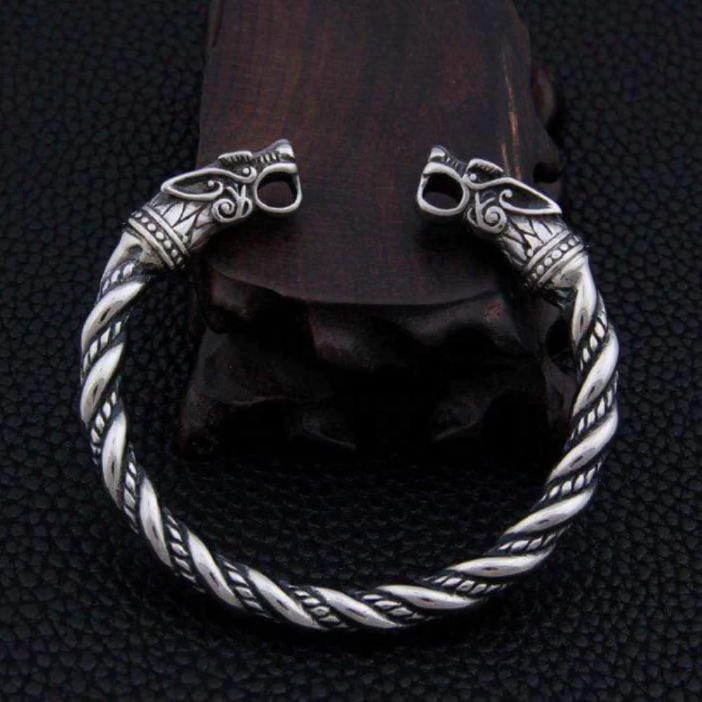 WorldNorse Nordisches Armband mit Doppelkopf-Drachen