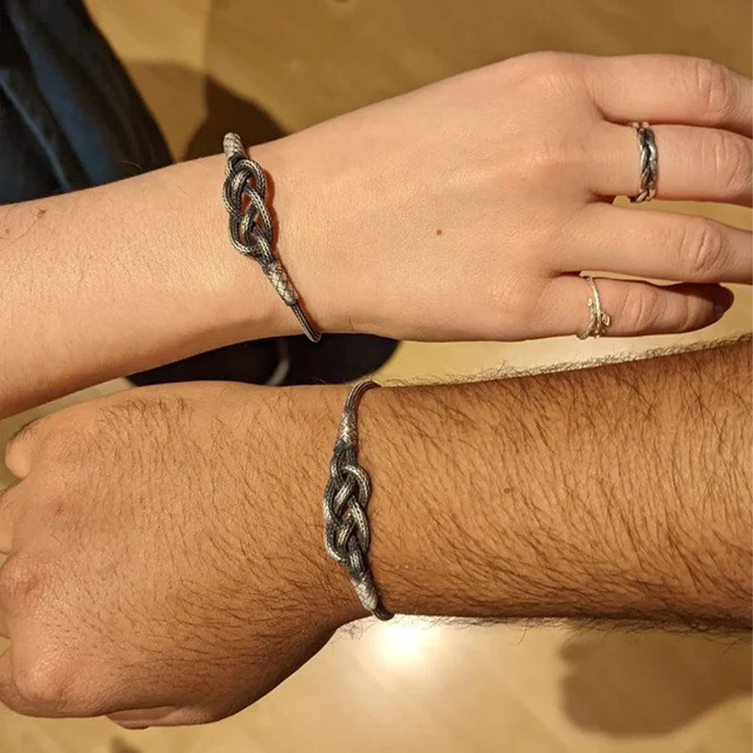 WorldNorse Geflochtenes Armband mit Keltischer Knoten Wikingerknoten