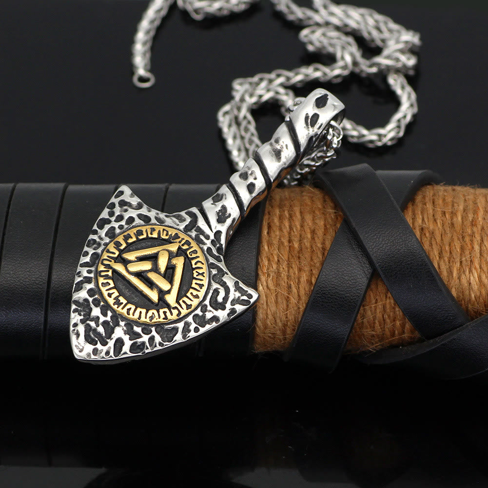 WorldNorse Nordischer Krieger-Talisman mit Odins-Symbol-Halskette