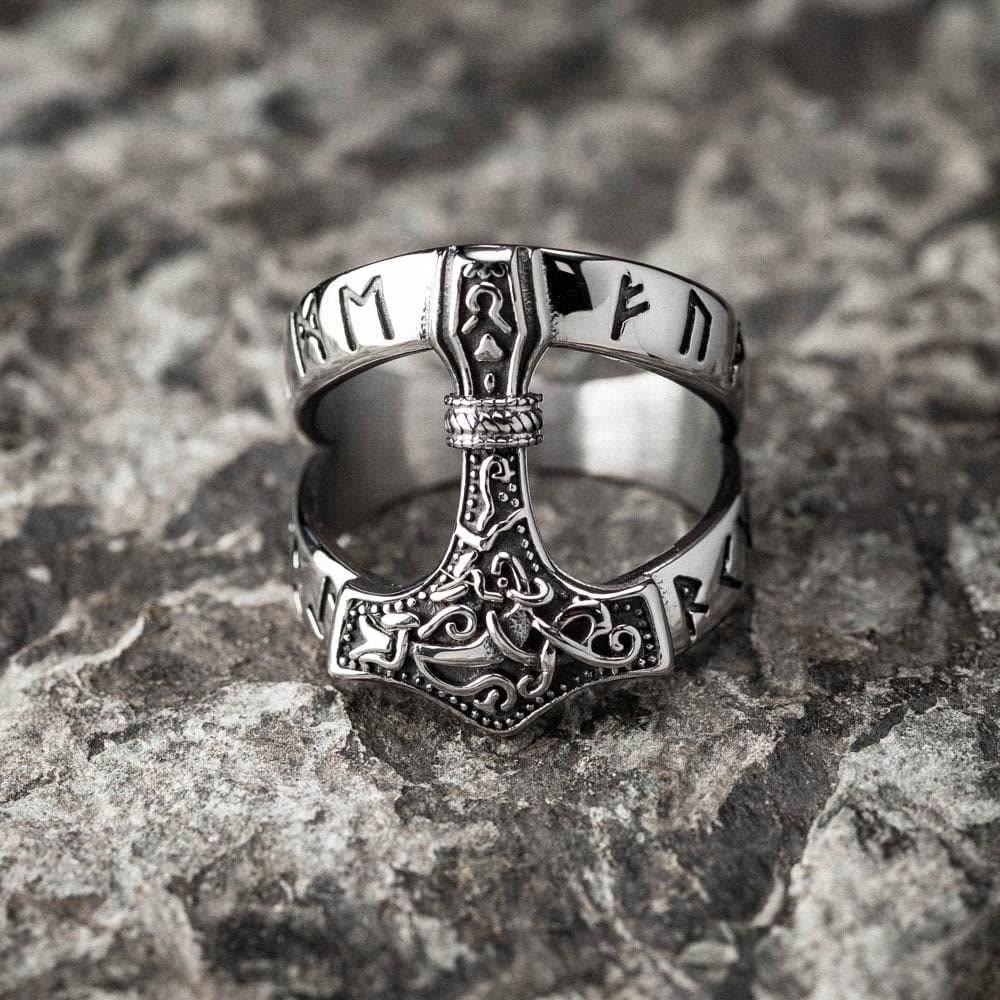 WorldNorse Bold Offener Wikinger-Hammerring Mjölnir