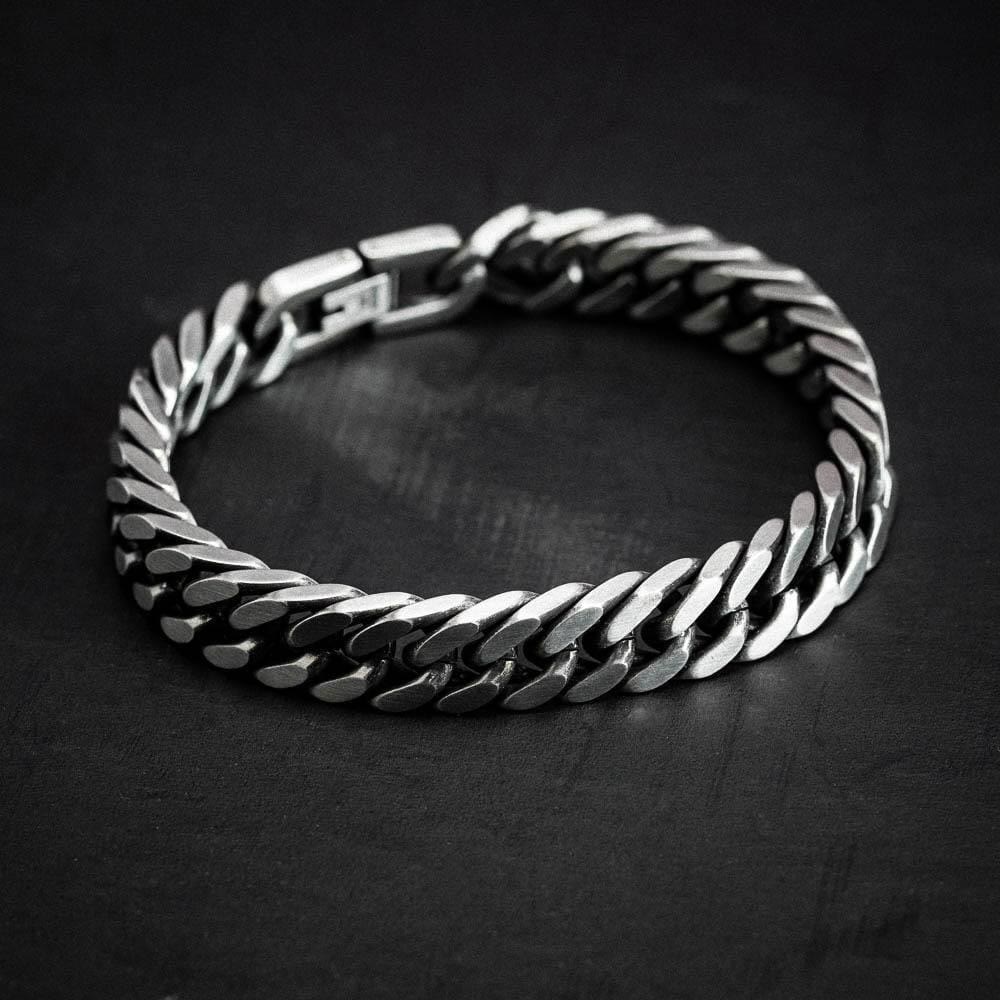 WorldNorse Dickes kubanisches Kettenarmband mit Drachenmuster