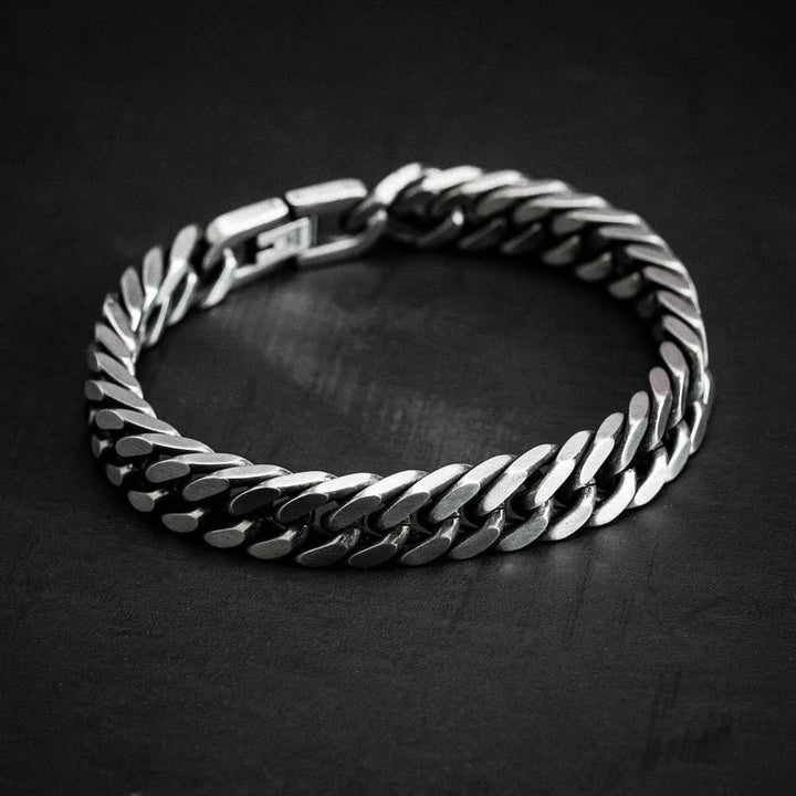 WorldNorse Dickes kubanisches Kettenarmband mit Drachenmuster