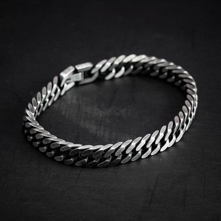 WorldNorse Dickes kubanisches Kettenarmband mit Drachenmuster