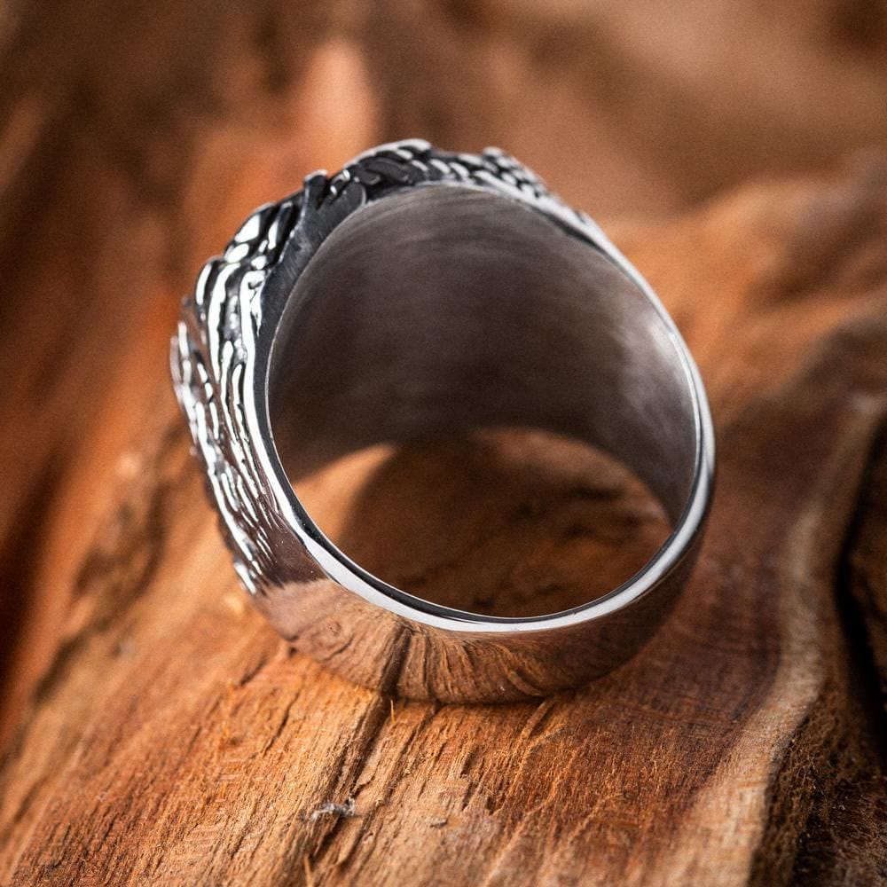 WorldNordischer Wikinger-Amulettring mit Lebensbaum-Design
