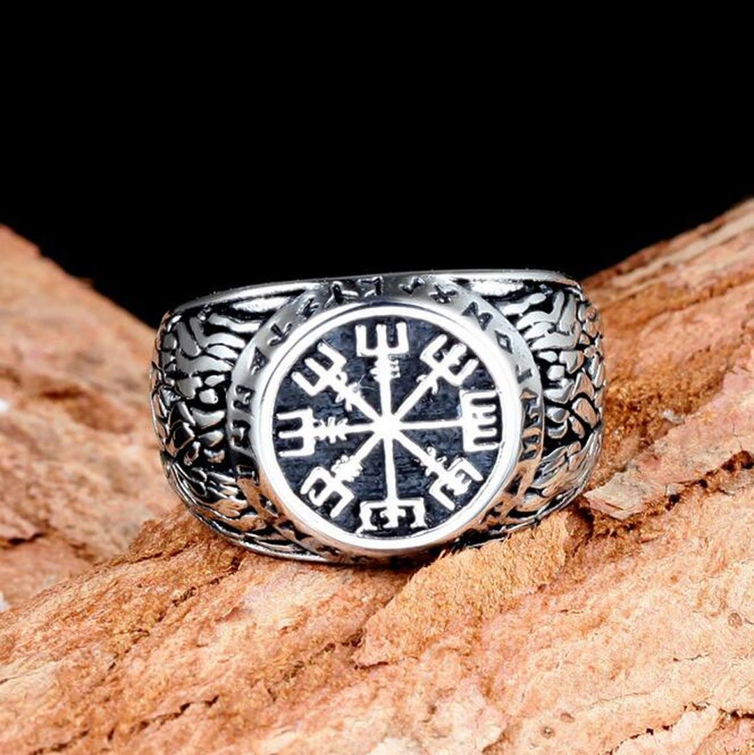 WorldNorse Odin Vegvisir und Rune -Ring