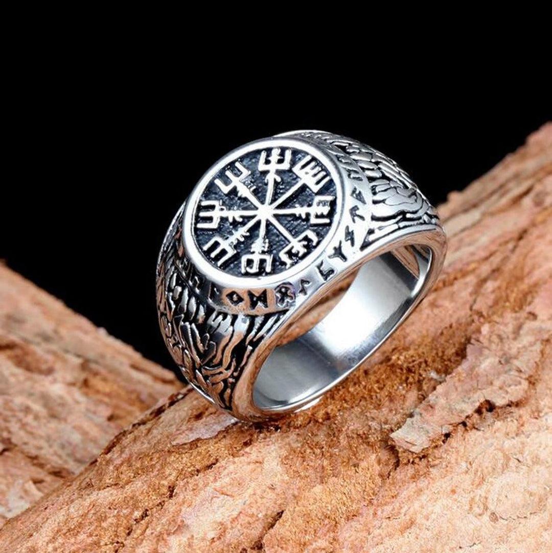 WorldNorse Odin Vegvisir und Rune -Ring