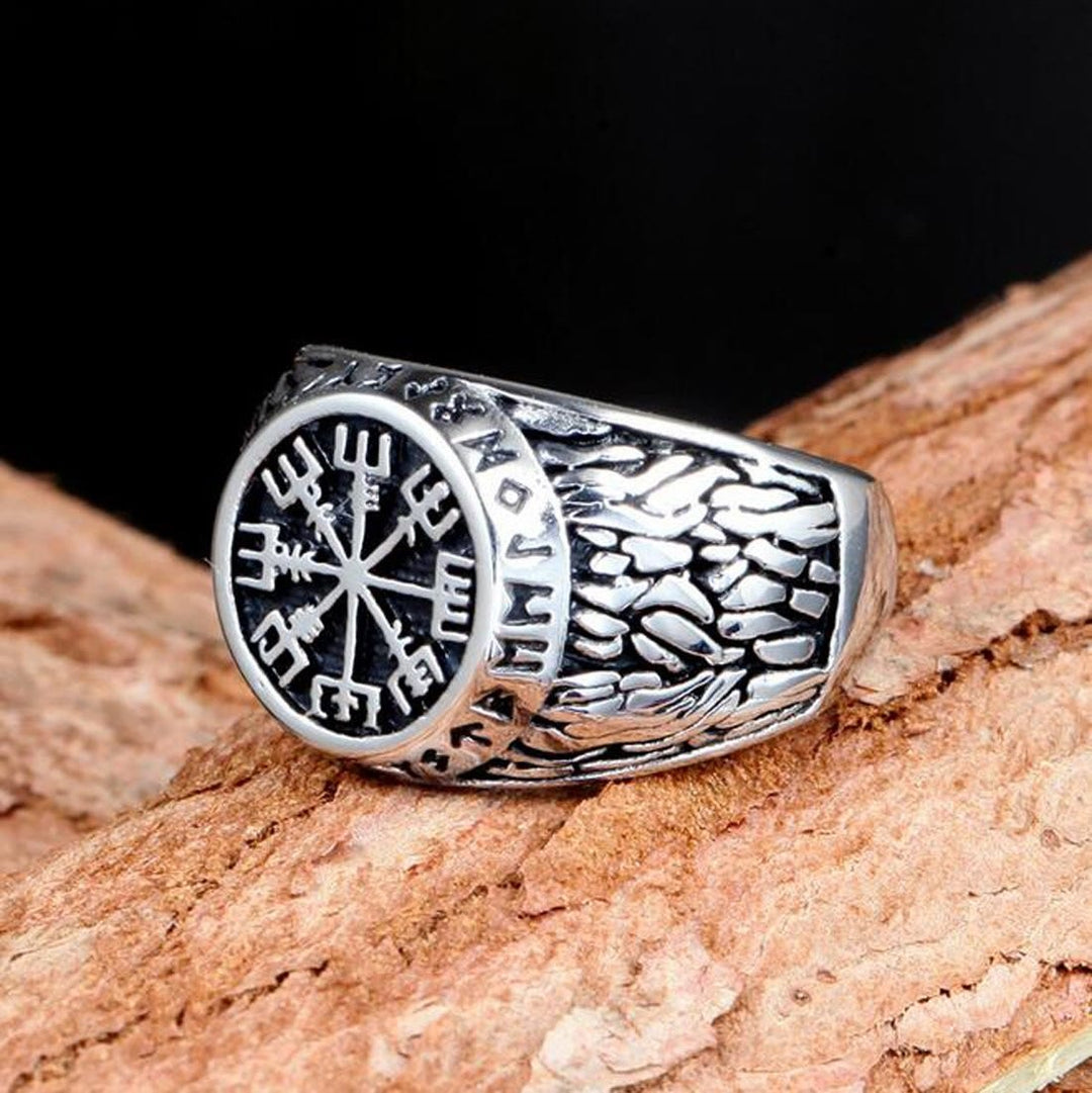 WorldNorse Odin Vegvisir und Rune -Ring
