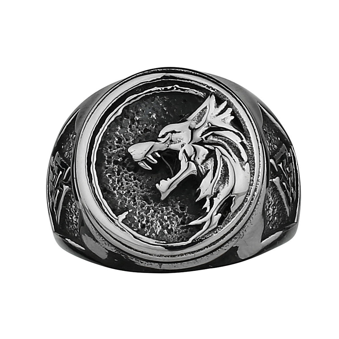 WorldNordischer Wikinger- Wolf - Valknut -Ring