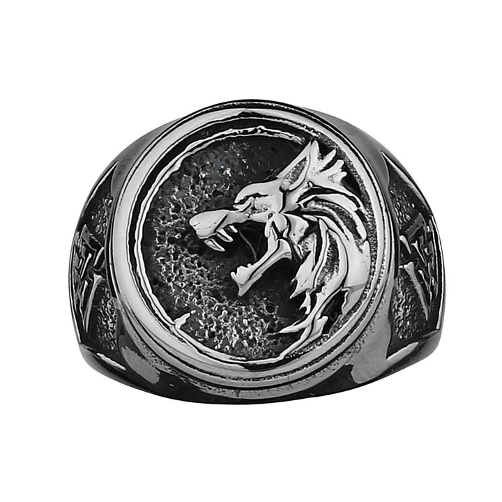 WorldNordischer Wikinger- Wolf - Valknut -Ring