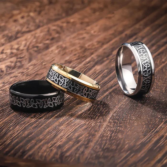 WorldNorse Nordischer Keltischer Knoten -Ring mit Dreifaltigkeitsmuster