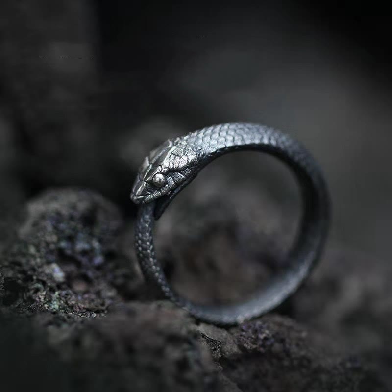 WorldNorse Wikinger Ouroboros Unisex verstellbarer Ring