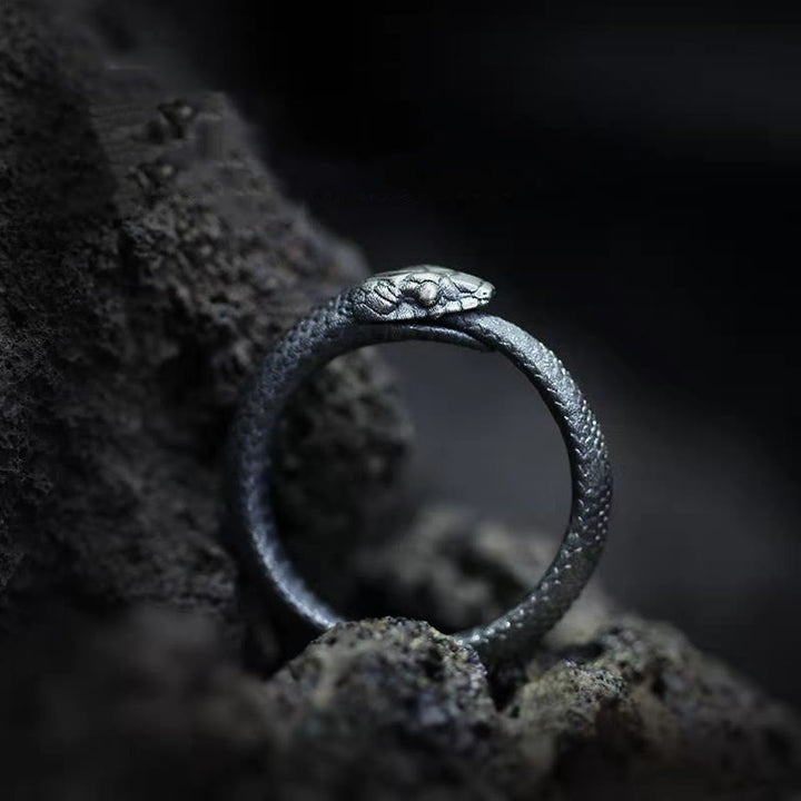 WorldNorse Wikinger Ouroboros Unisex verstellbarer Ring