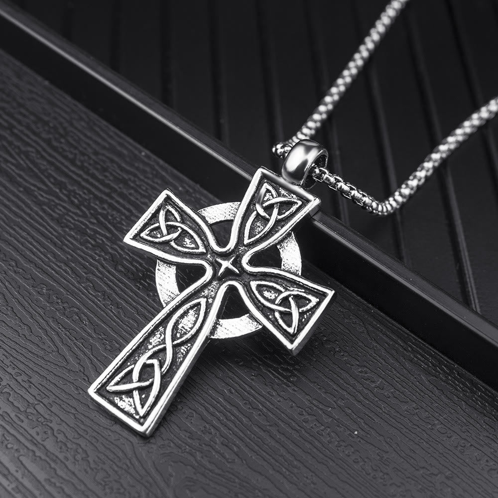 WorldNorse Wikinger-Amulett Triquetra Keltischer Knoten Kreuz Halskette