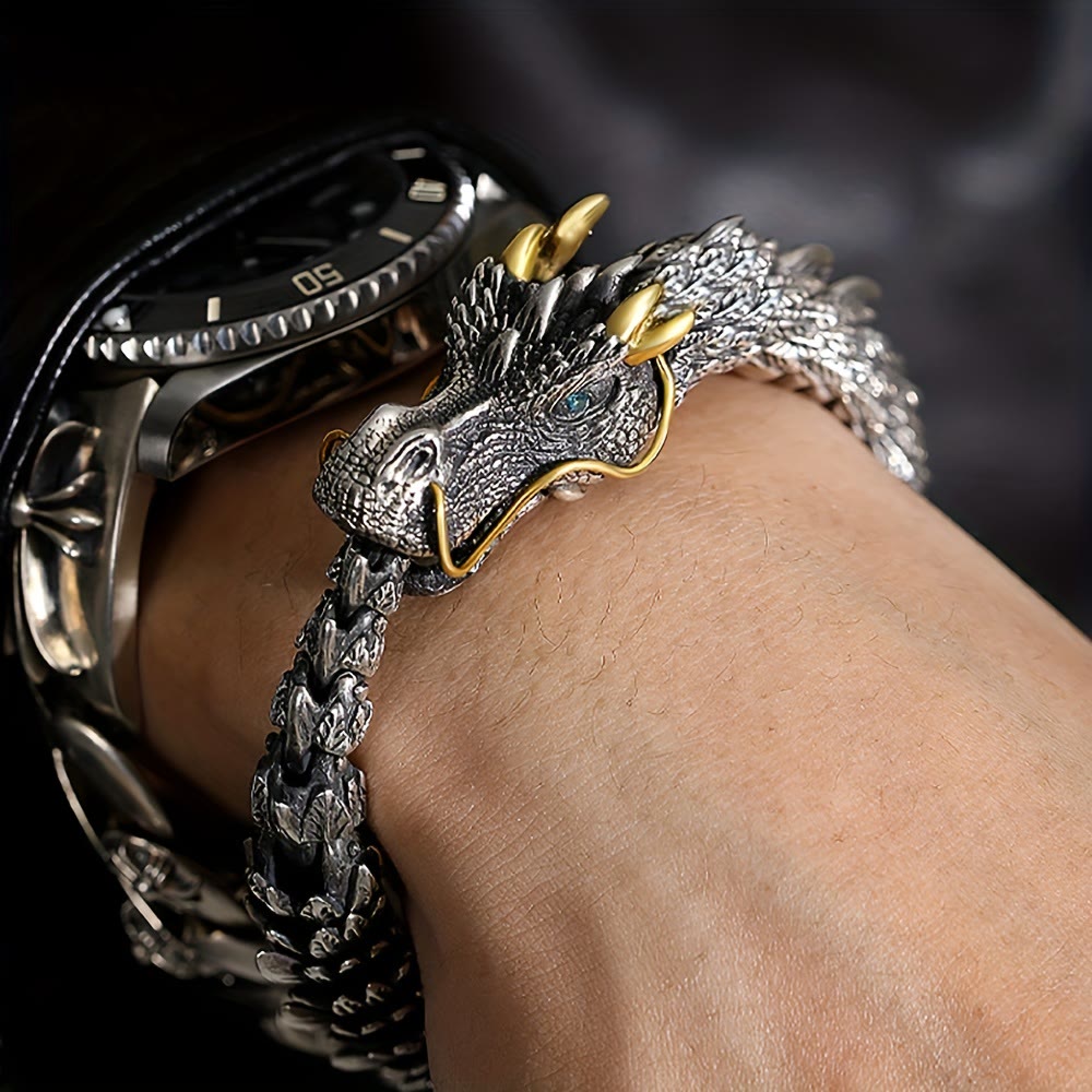 WorldNorse handgefertigtes dreidimensionales Drachenarmband