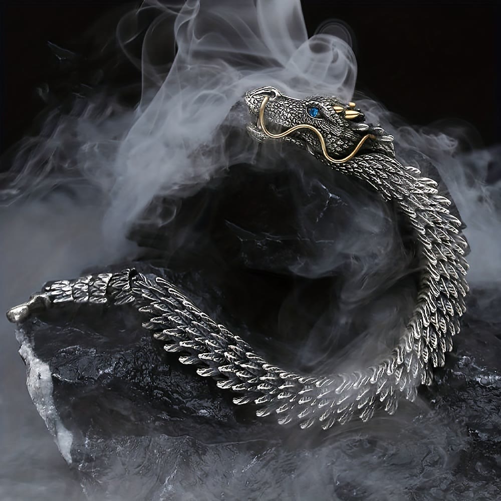 WorldNorse handgefertigtes dreidimensionales Drachenarmband
