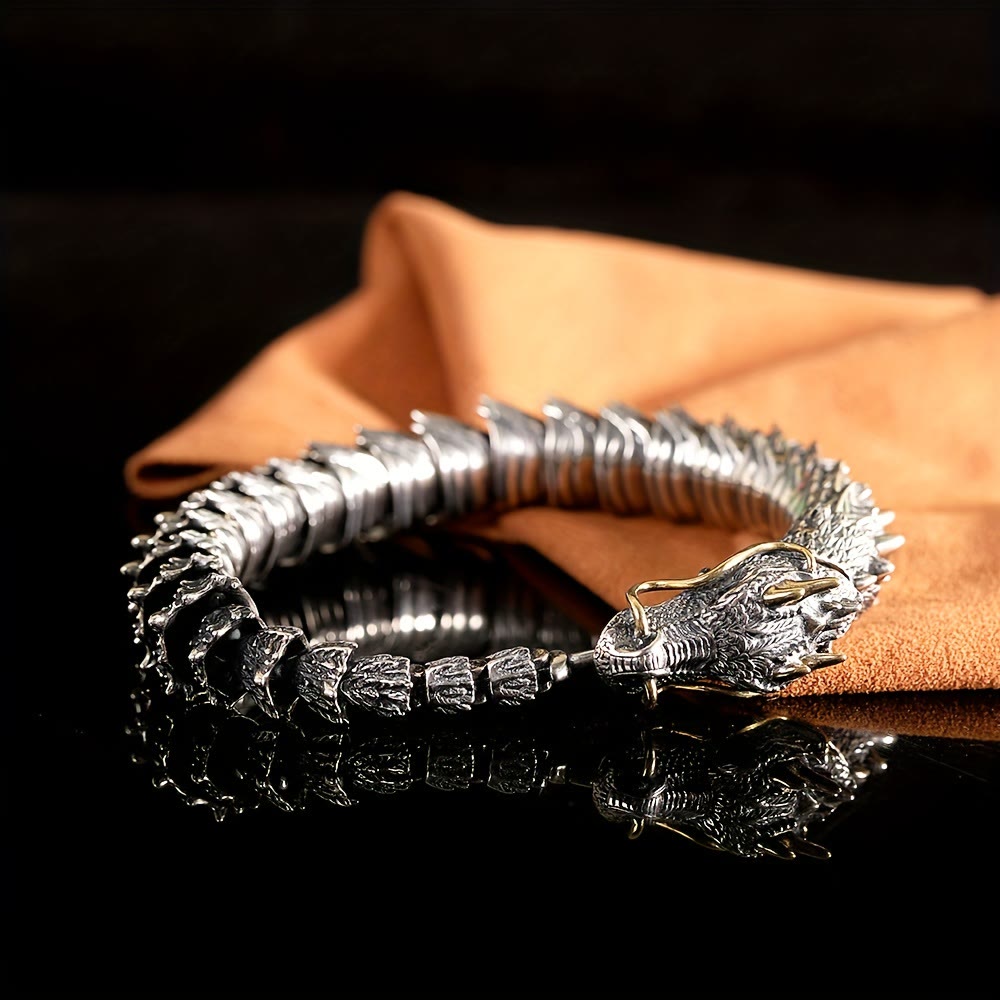 WorldNorse handgefertigtes dreidimensionales Drachenarmband