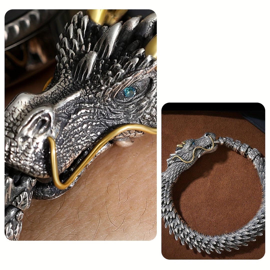 WorldNorse handgefertigtes dreidimensionales Drachenarmband