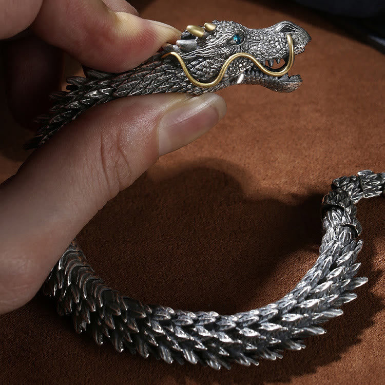 WorldNorse handgefertigtes dreidimensionales Drachenarmband