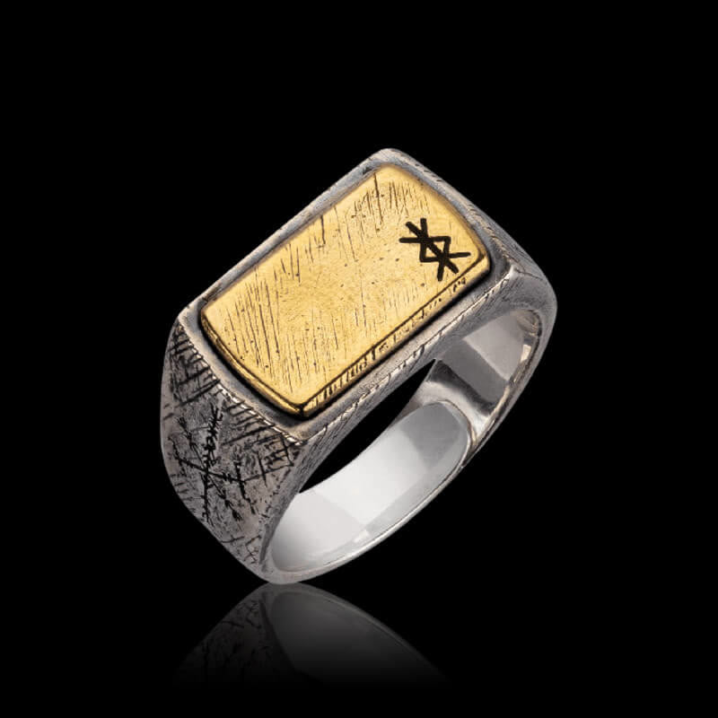 WorldNorse 925 Sterling Silber Segen der Runen Ring
