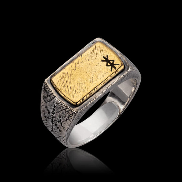 WorldNorse 925 Sterling Silber Segen der Runen Ring