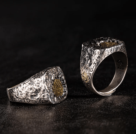 WorldNorse 925 Sterling Silber Nordischer Wikinger-Totemring