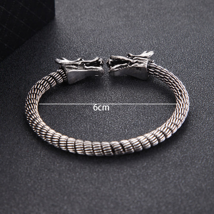 WorldNorse Domineering Doppel-Drachenkopf-Armband