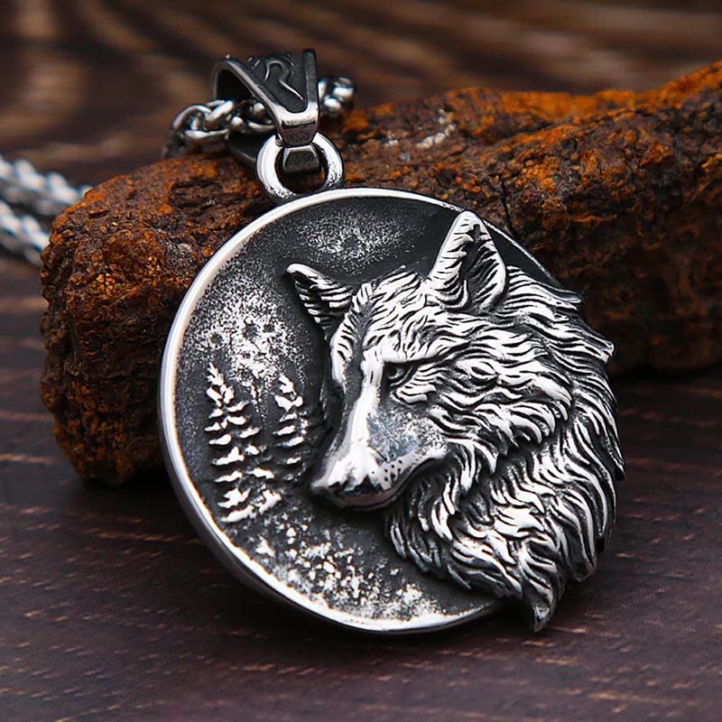 WorldNorse Wikinger Wolf Halskette für Herren