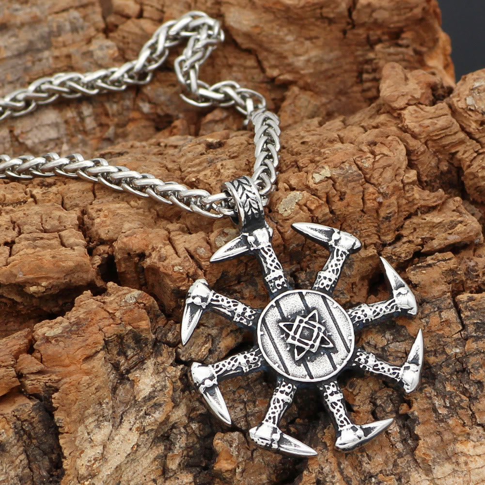 WorldNorse Wikinger Axt Sonnenschild Halskette