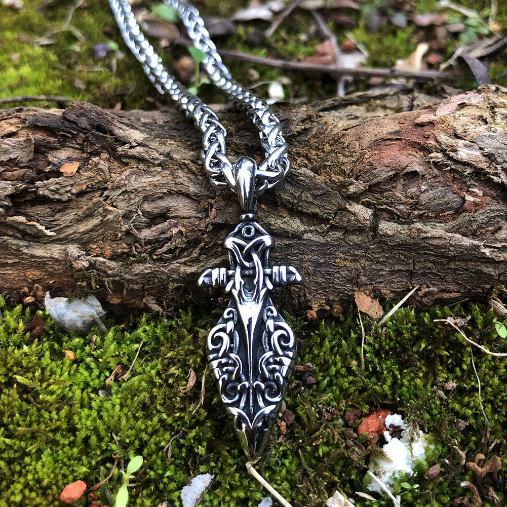 WorldNorse Odin Raven Spear Gungnir Halskette