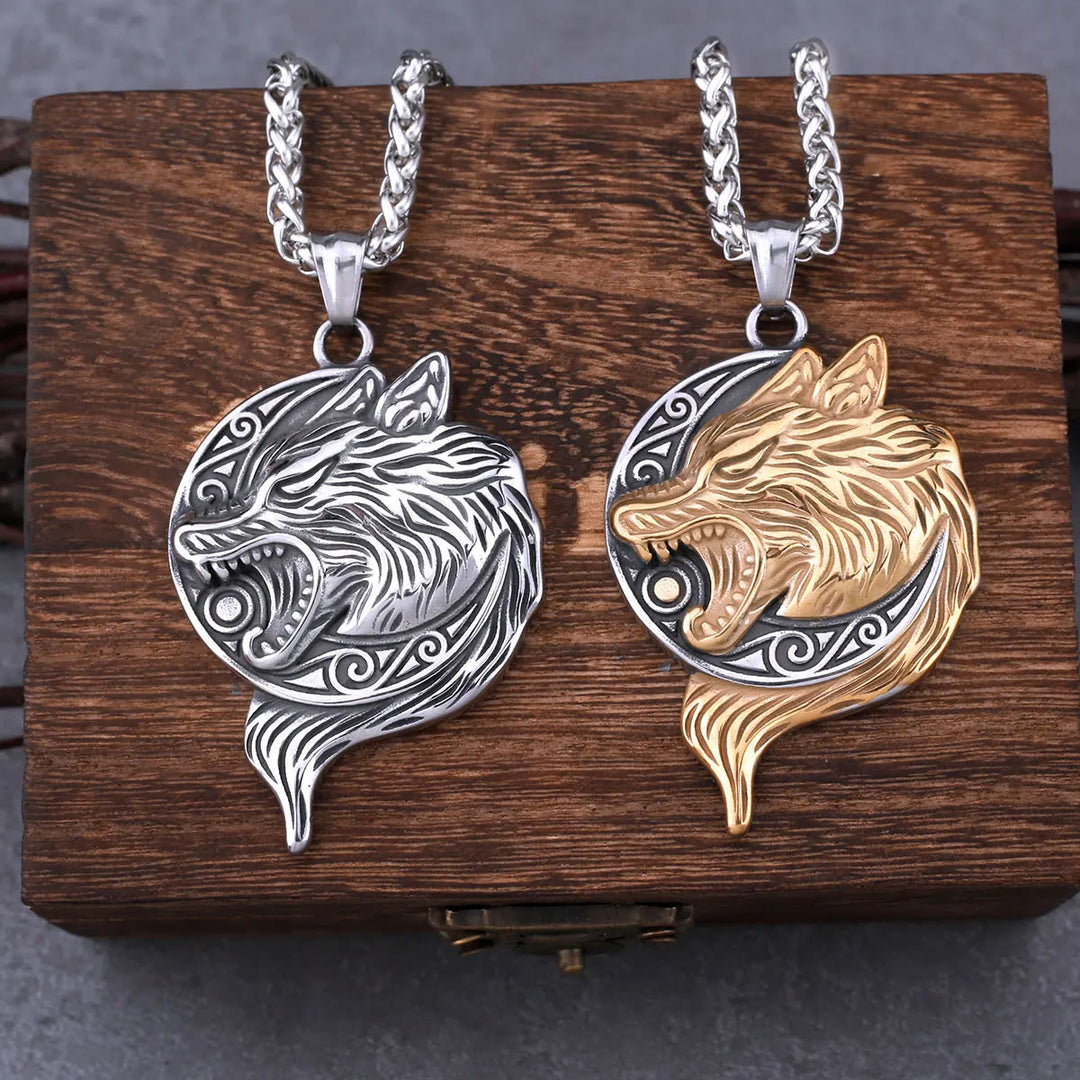 WorldNorse – Halskette mit heulender Wolf