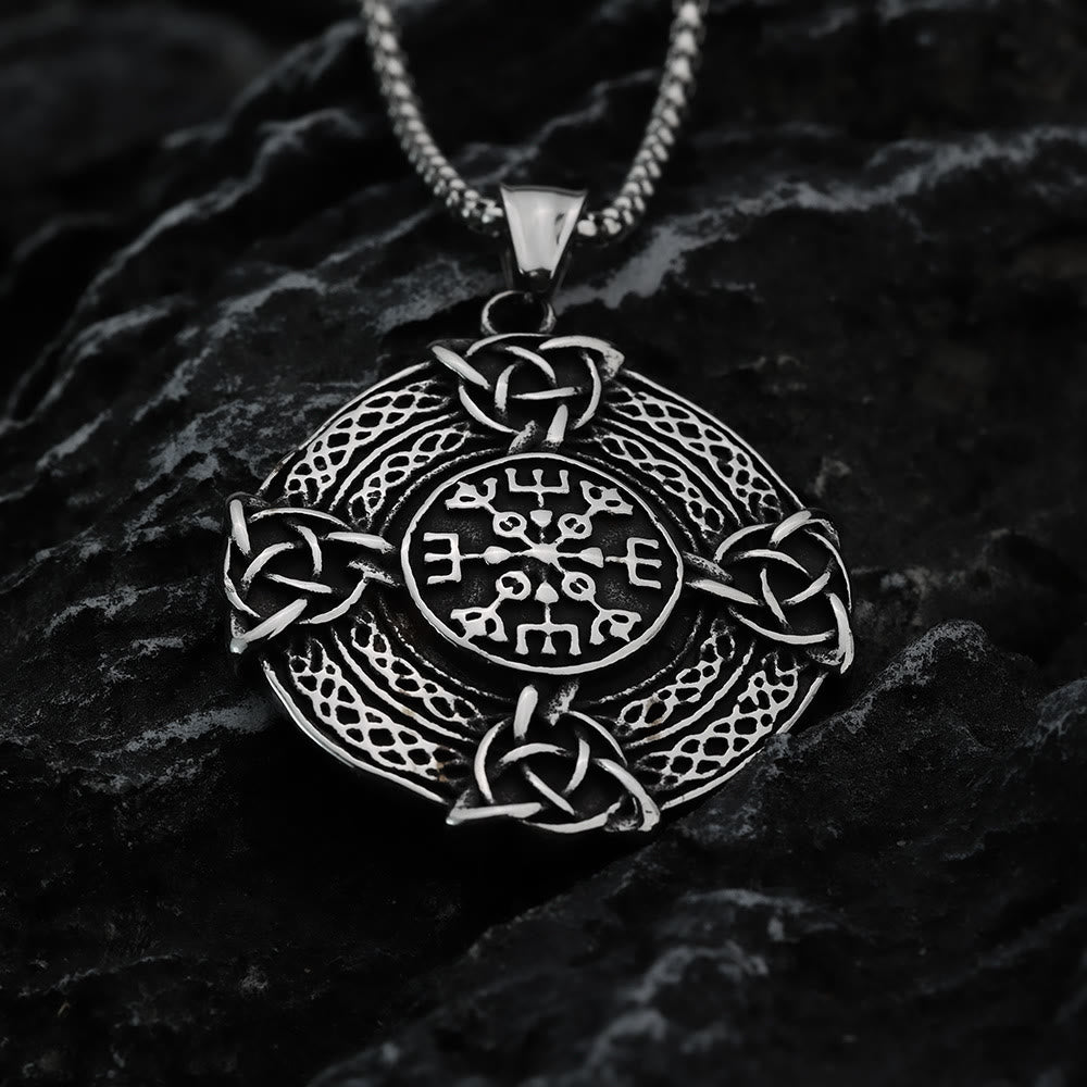 WorldNorse Vegvisir – Dreifache Halskette mit Keltischer Knoten