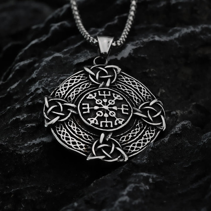 WorldNorse Vegvisir – Dreifache Halskette mit Keltischer Knoten