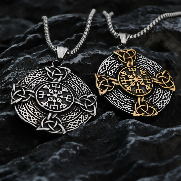 WorldNorse Vegvisir – Dreifache Halskette mit Keltischer Knoten