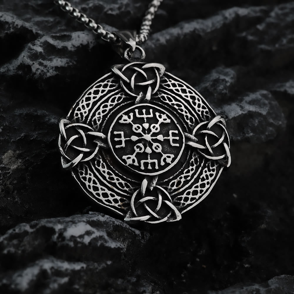 WorldNorse Vegvisir – Dreifache Halskette mit Keltischer Knoten