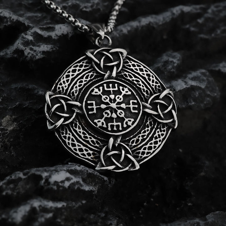 WorldNorse Vegvisir – Dreifache Halskette mit Keltischer Knoten