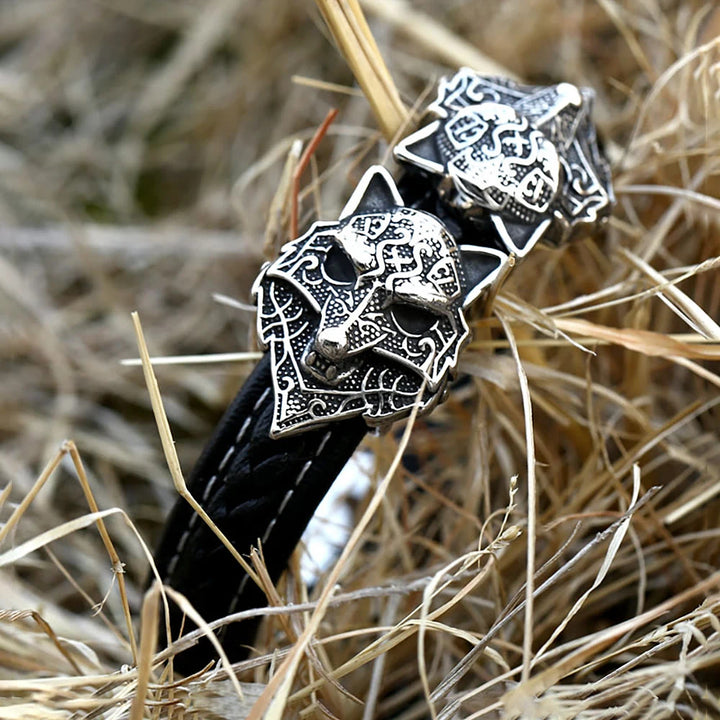 WorldNorse Wolf -Lederarmband