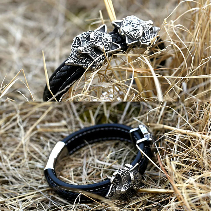 WorldNorse Wolf -Lederarmband