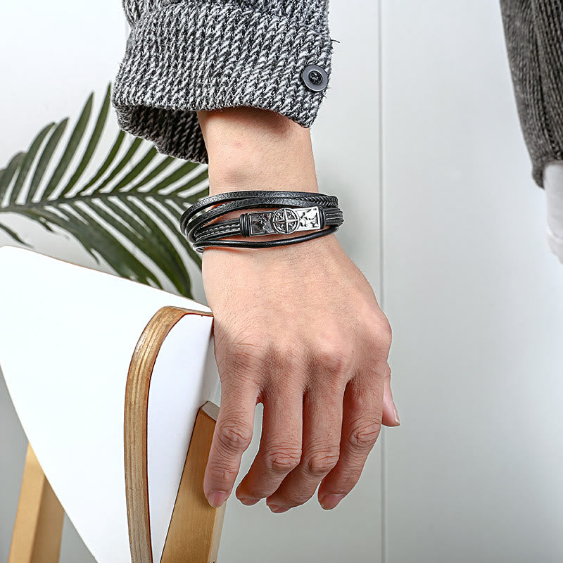 WorldNordisches Kompassarmband im Wikingerstil