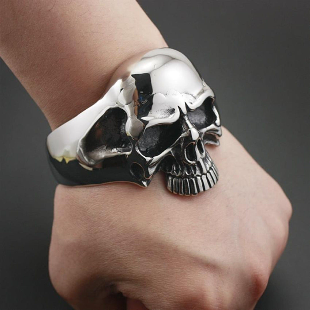 WorldNorse Dämonenschädel-Manschettenarmband für Biker
