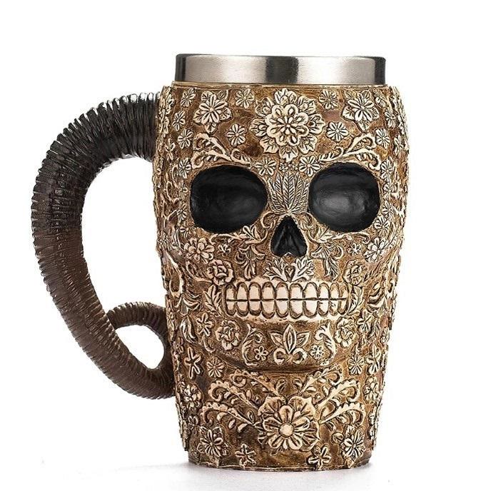 WorldNorse Der Catrina-Totenkopf-Becher