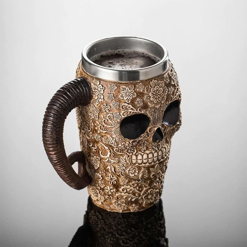 WorldNorse Der Catrina-Totenkopf-Becher