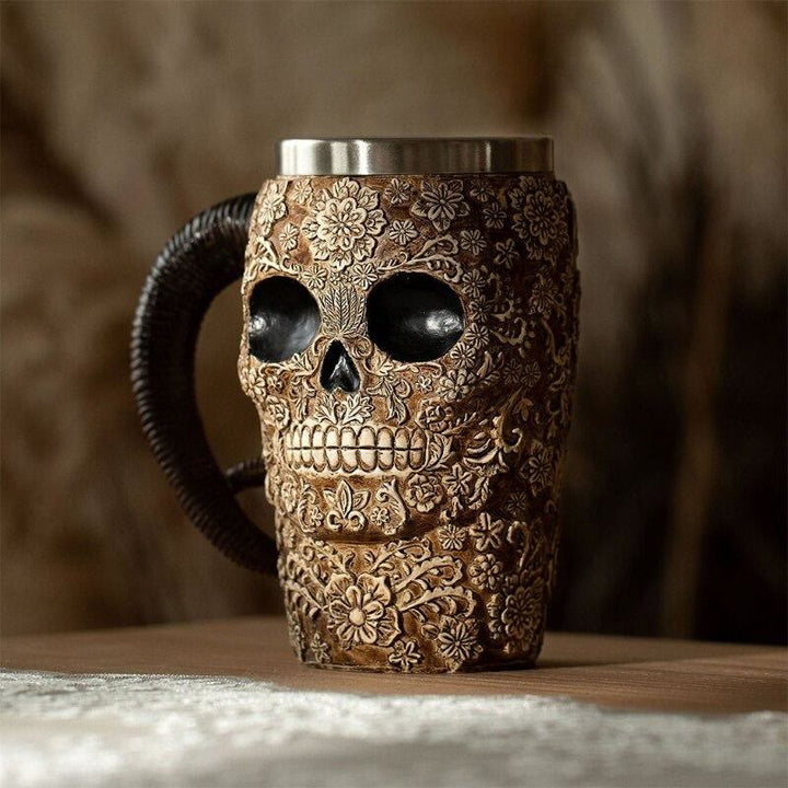 WorldNorse Der Catrina-Totenkopf-Becher