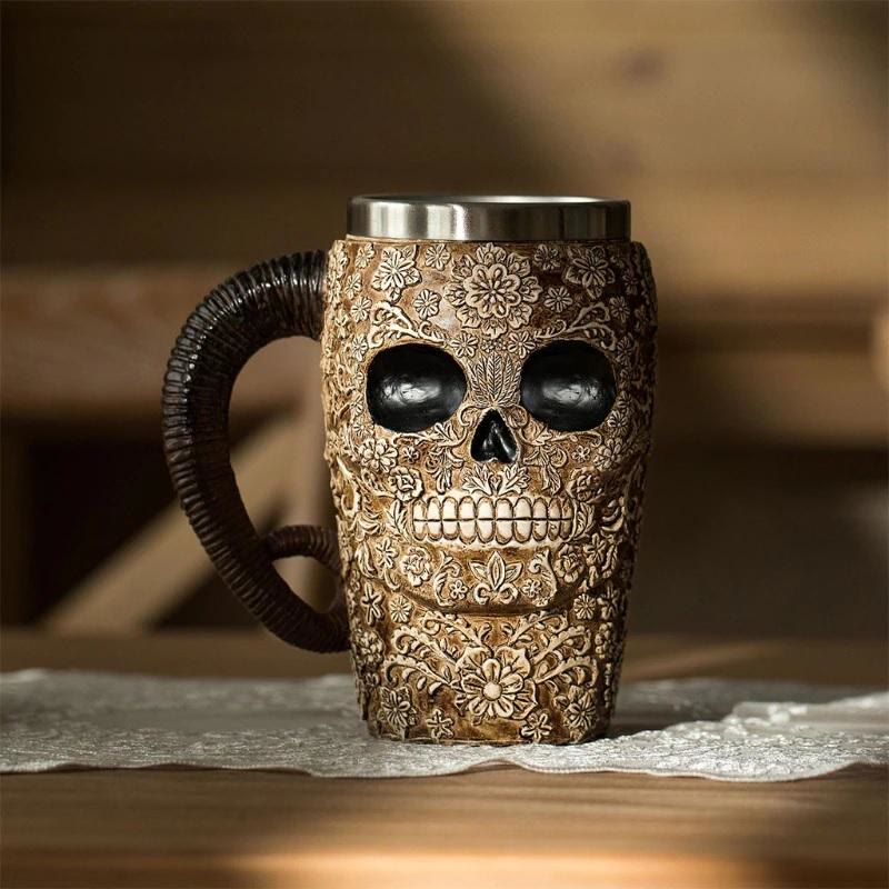 WorldNorse Der Catrina-Totenkopf-Becher