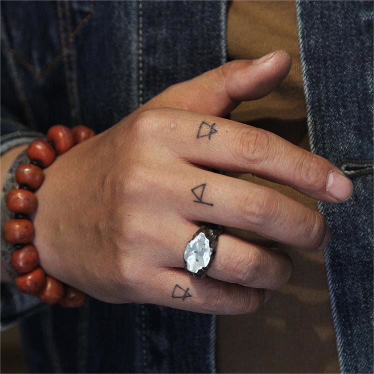 WorldNorse Hartstein Rauer Nomadenring - image 1