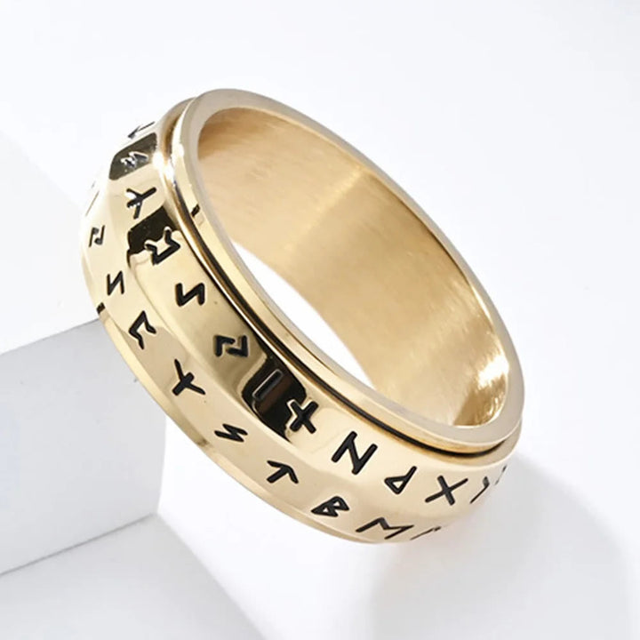 Drehbarer Titanring mit nordischer Rune