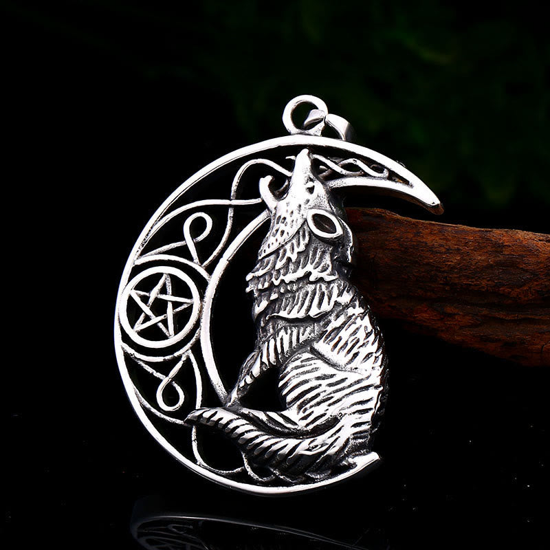 WorldNorse Wolf -Halbmond-Halskette