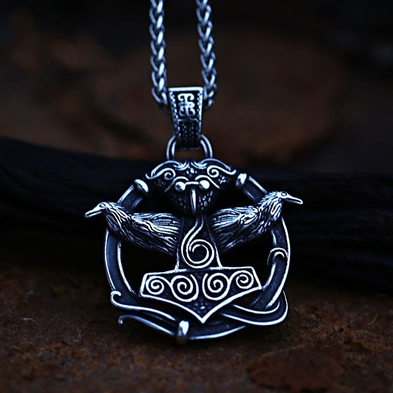 WorldNorse Thors Hammer Seitliche Raven